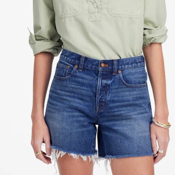 Madewell Pants - MADEWELL Long Denim Shorts Size 27